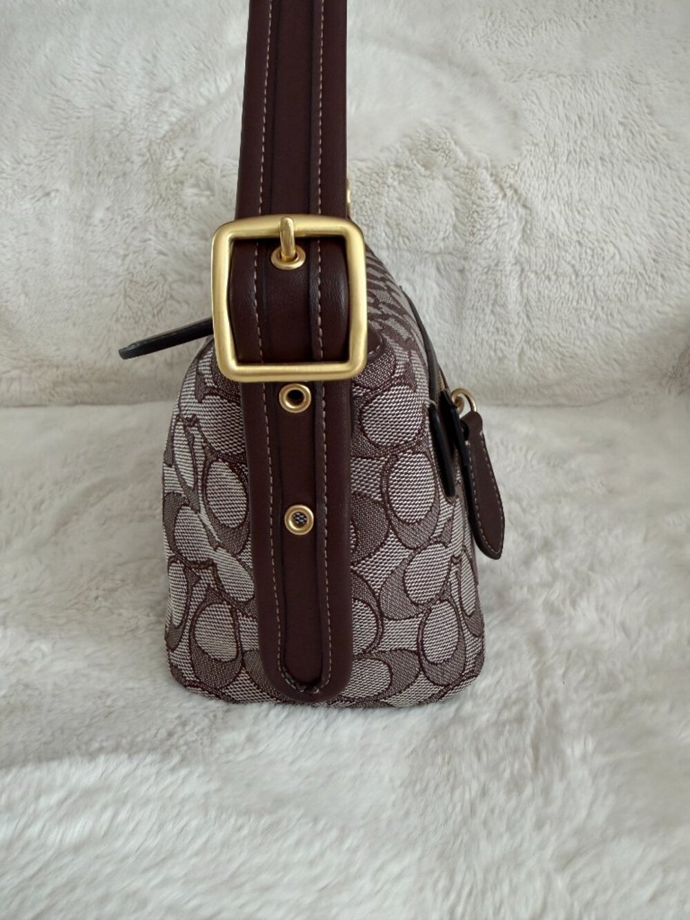 Coach Demi Signature Monogram Jacquard Shoulder Bag - Picture 5 of 16